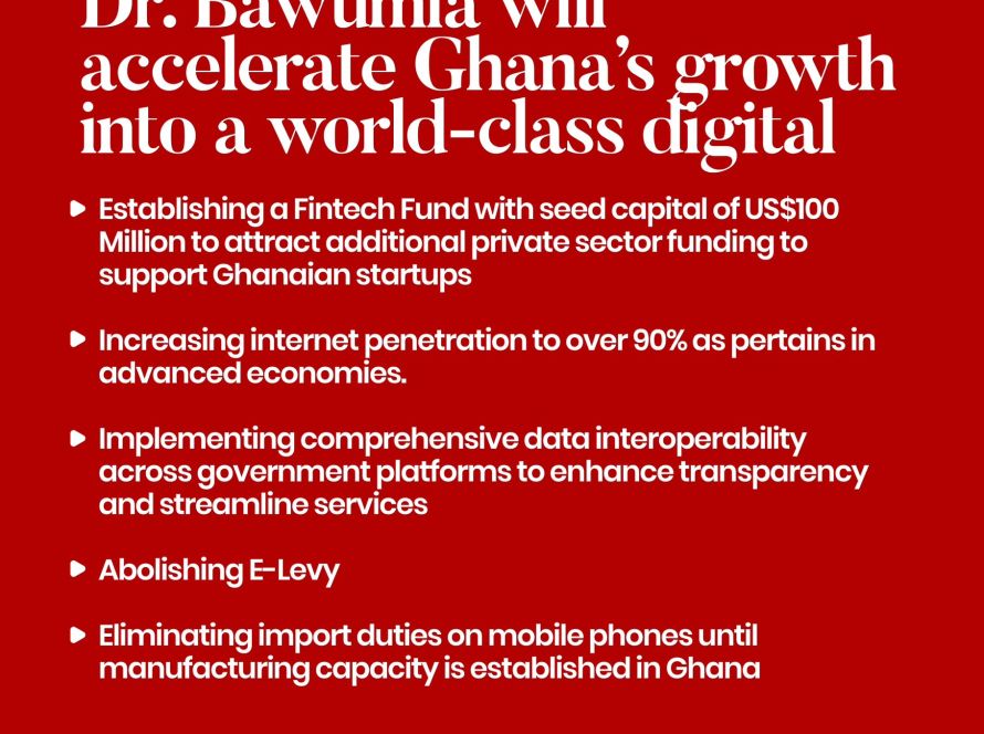 "Why Gen Z Should Vote Dr. Bawumia: $100M Fintech Fund, 90% Internet Access, and a Tech-Driven Future on December 7th