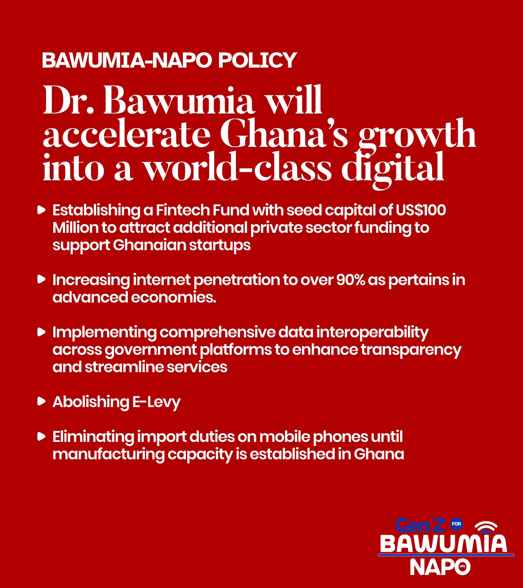 "Why Gen Z Should Vote Dr. Bawumia: $100M Fintech Fund, 90% Internet Access, and a Tech-Driven Future on December 7th